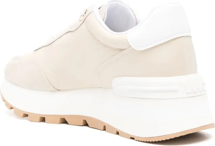 Crystal-Embellished Leather Sneakers - Image 3