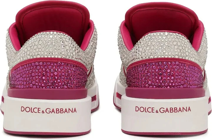 Crystal-Embellished Leather Sneakers - Image 3