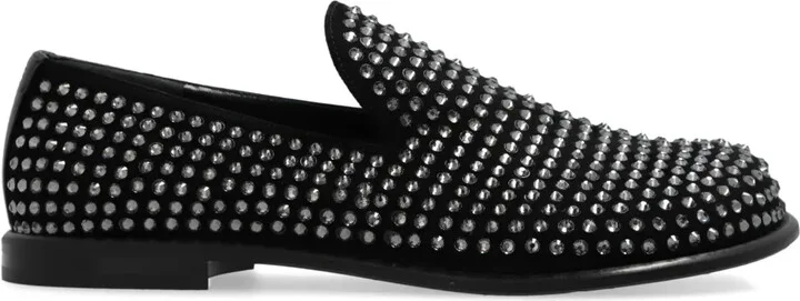Crystal-Embellished Loafers