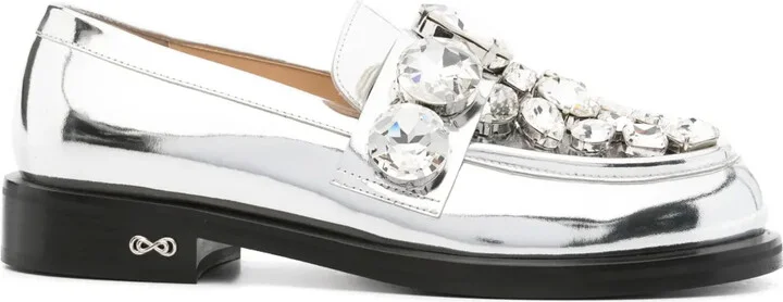 Crystal-Embellished Loafers