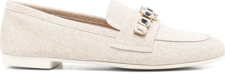 Crystal-Embellished Loafers