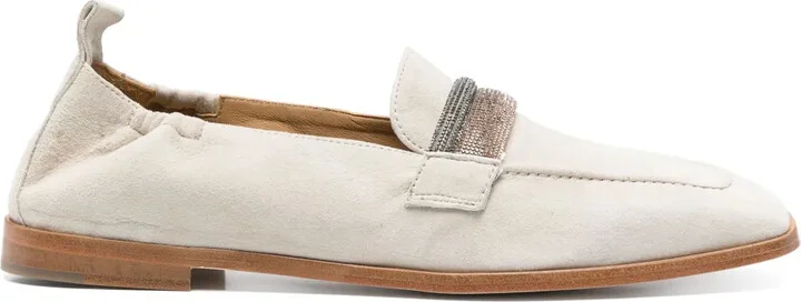 Crystal-Embellished Loafers
