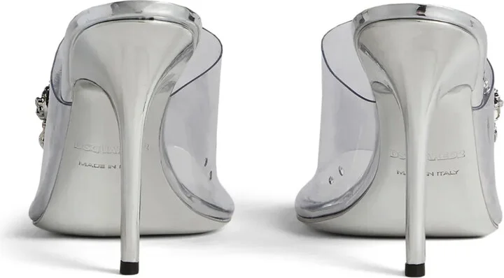 Crystal-Embellished Logo Mules - Image 3