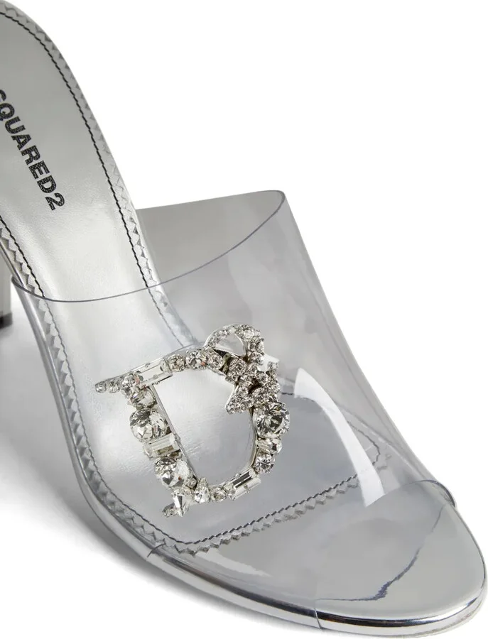 Crystal-Embellished Logo Mules - Image 4