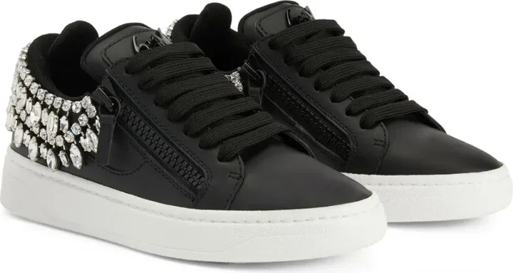 Crystal-Embellished Low-Top Sneakers - Image 2