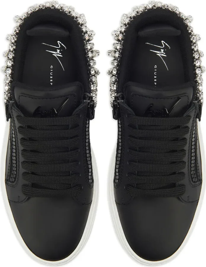 Crystal-Embellished Low-Top Sneakers - Image 4