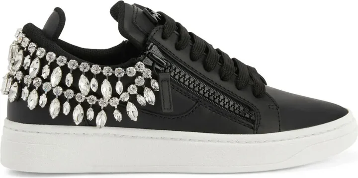 Crystal-Embellished Low-Top Sneakers