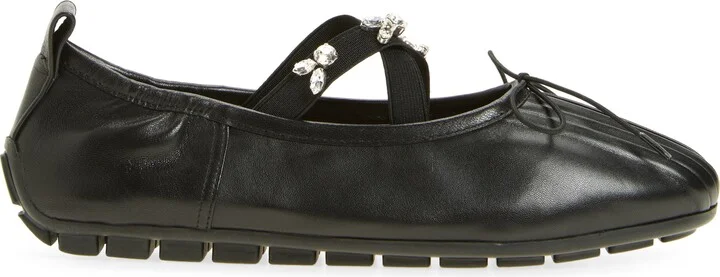Crystal Embellished Mary Jane Ballerina Flat - Image 2