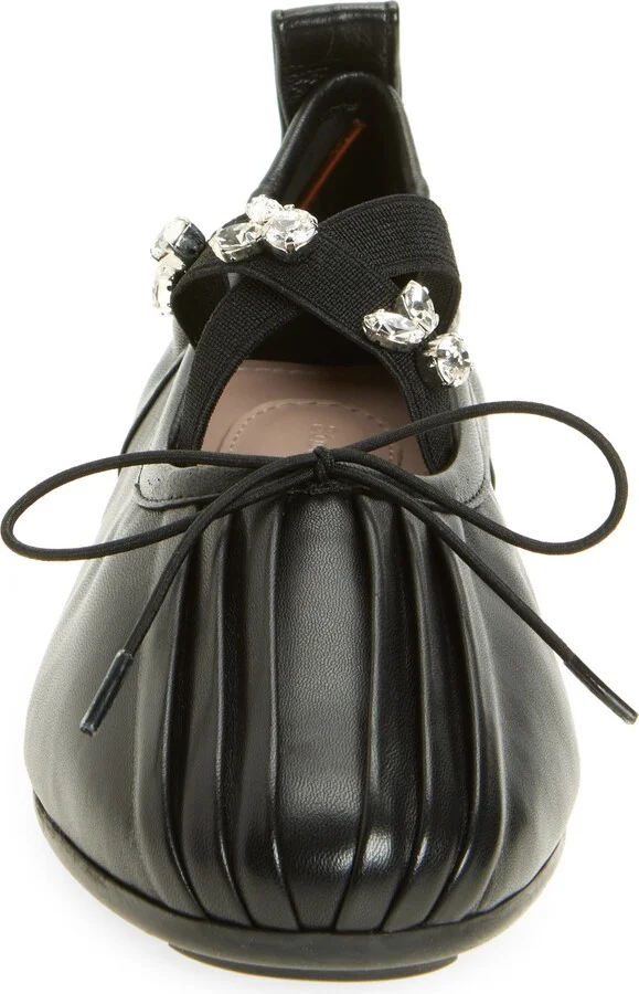Crystal Embellished Mary Jane Ballerina Flat - Image 3