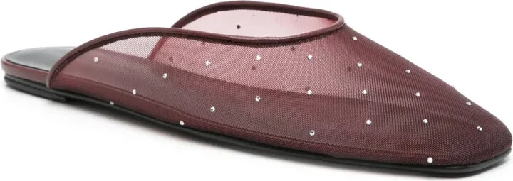 Crystal-Embellished Mesh Mules - Image 2