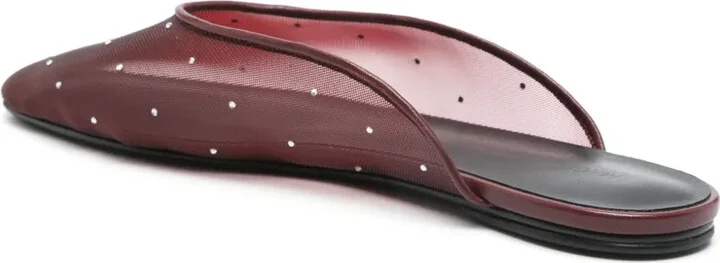 Crystal-Embellished Mesh Mules - Image 3