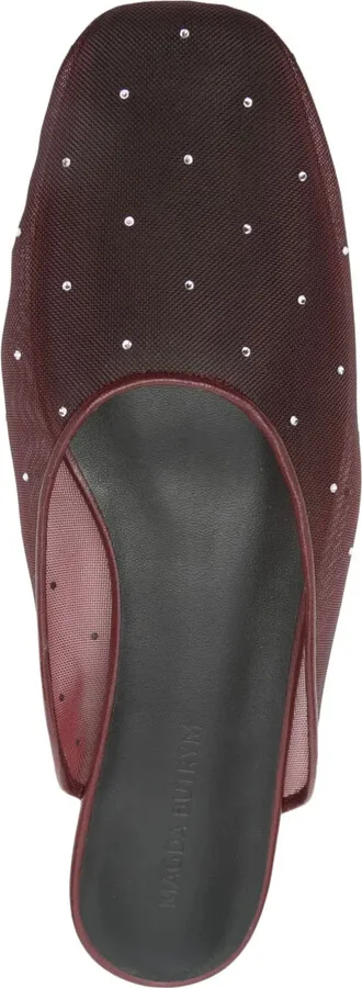 Crystal-Embellished Mesh Mules - Image 4