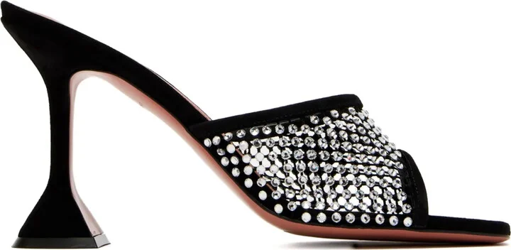 Crystal-Embellished Mule Heels