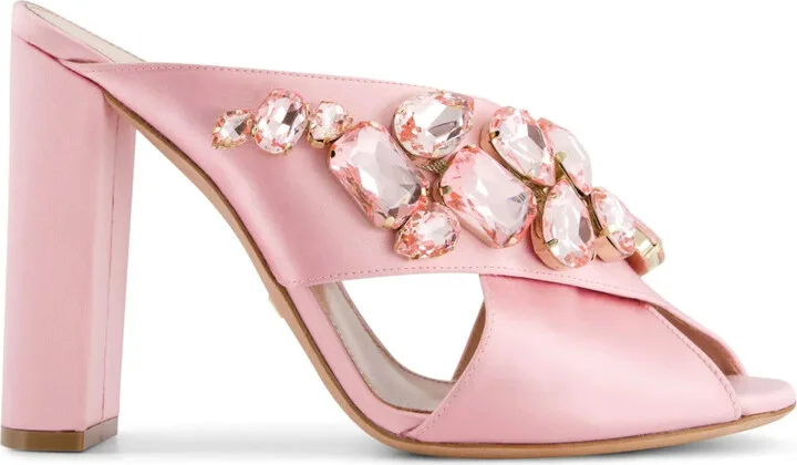 Crystal-Embellished Mules