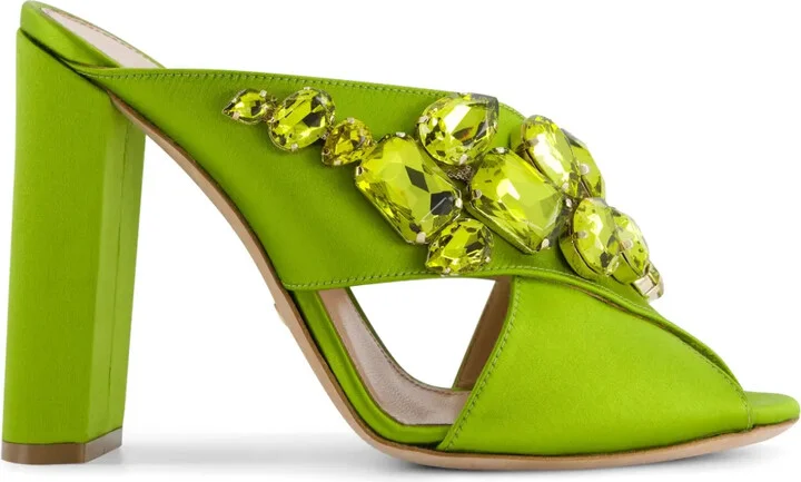 Crystal-Embellished Mules