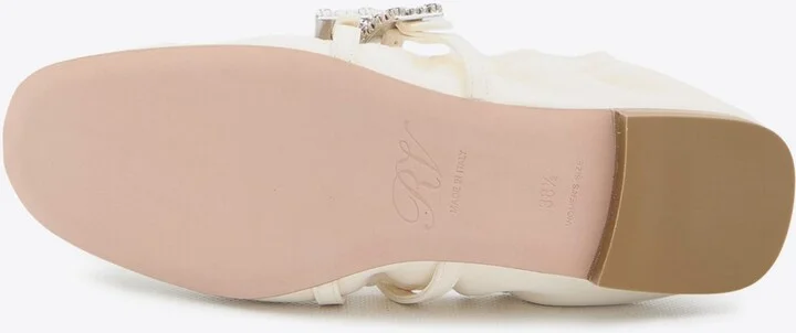 Crystal Embellished Nappa Leather Ballet Flats - Image 3