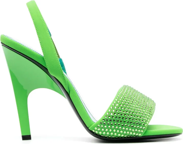 Crystal-Embellished Open-Toe Sandals