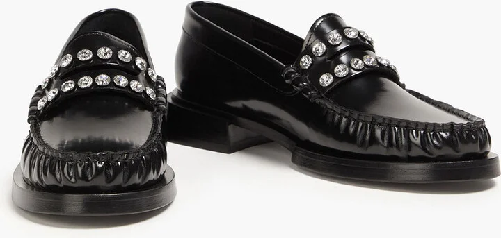 Crystal-embellished patent-leather loafers - Image 2