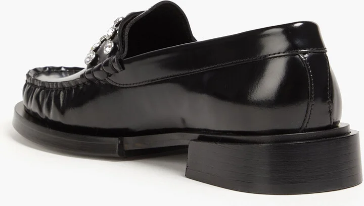 Crystal-embellished patent-leather loafers - Image 3
