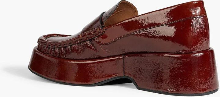 Crystal-embellished patent-leather loafers - Image 3