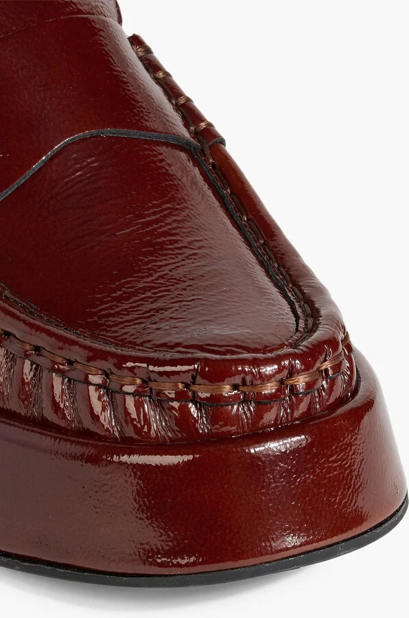 Crystal-embellished patent-leather loafers - Image 4