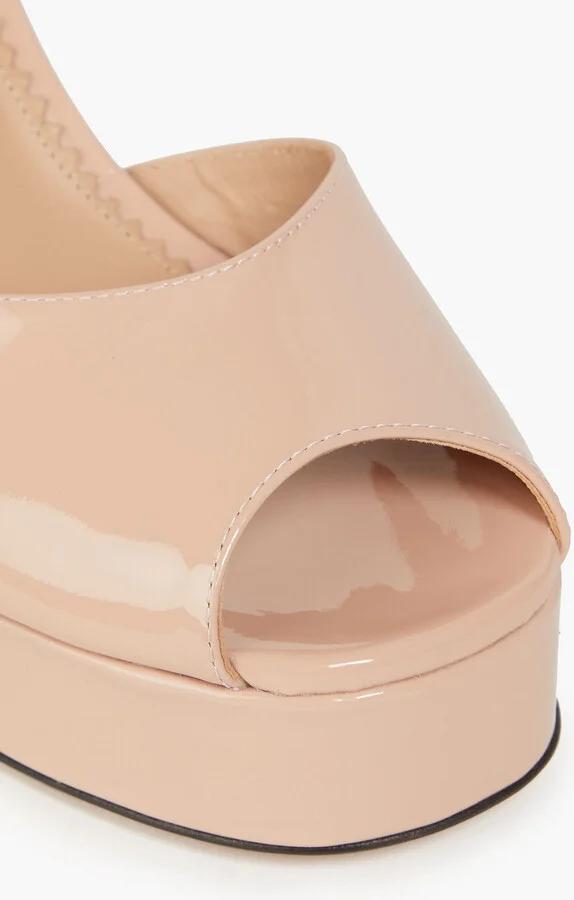 Crystal-embellished patent-leather platform sandals - Image 4