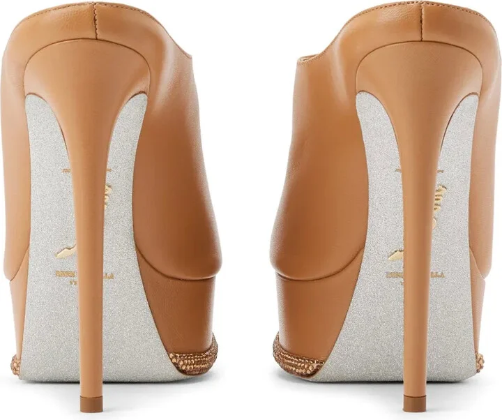 Crystal-Embellished Platform Sandals - Image 3