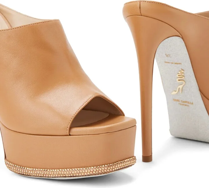 Crystal-Embellished Platform Sandals - Image 4
