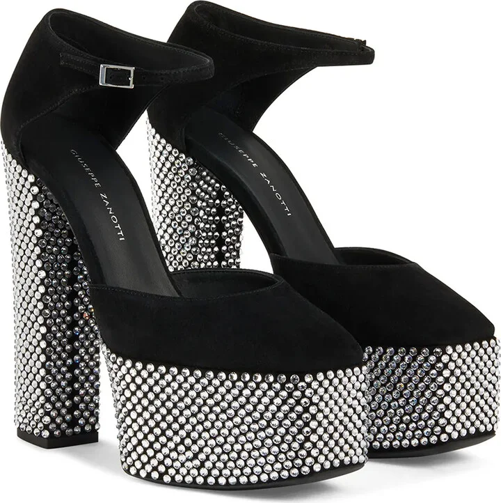 Crystal-Embellished Platform Sandals - Image 2