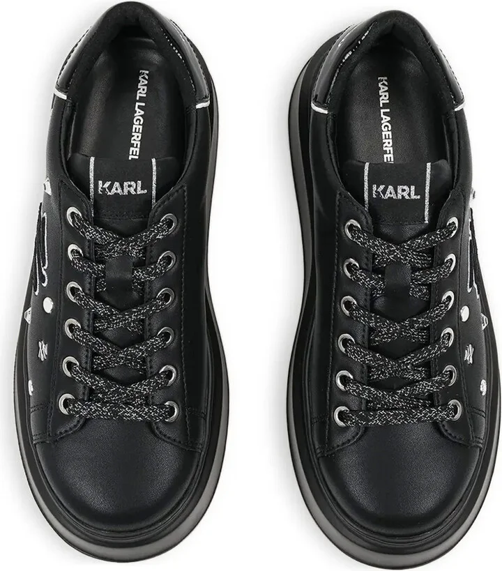 Crystal-Embellished Platform Sneakers - Image 4
