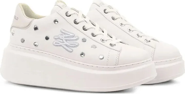Crystal-Embellished Platform Sneakers - Image 2