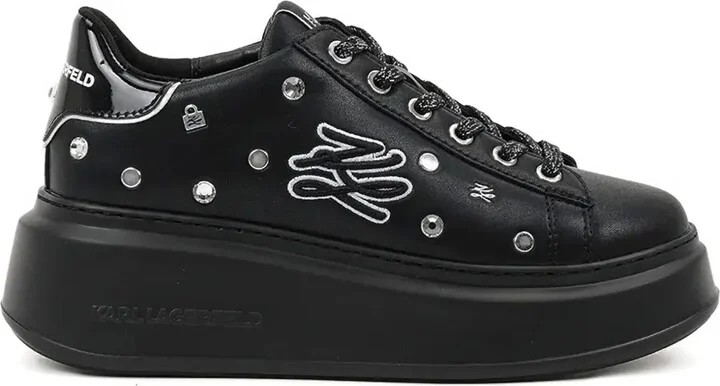 Crystal-Embellished Platform Sneakers