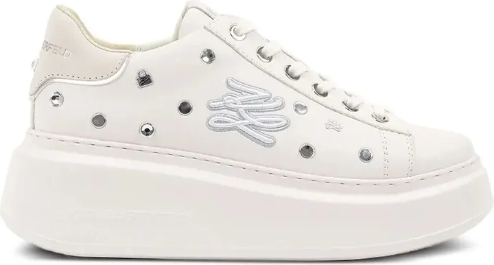 Crystal-Embellished Platform Sneakers