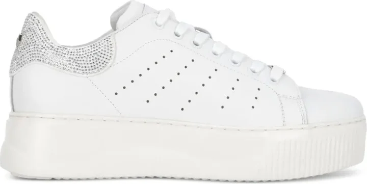 Crystal-Embellished Platform Sneakers