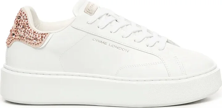 Crystal-Embellished Platform Trainers