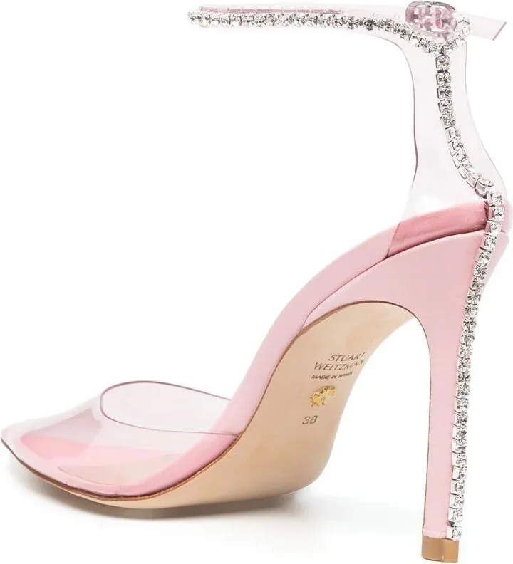Crystal-Embellished Pointed Pumps - Image 2
