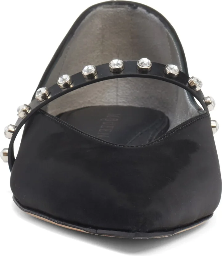 Crystal Embellished Pointed Toe Mary Jane Flat - Image 4