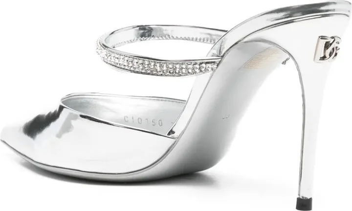 Crystal-Embellished Pointed-Toe Mules - Image 3