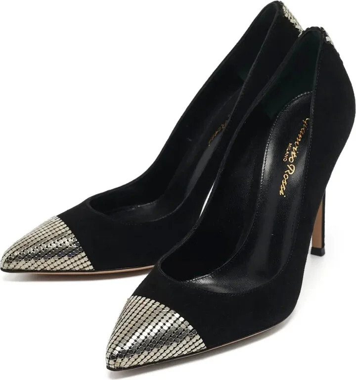 Crystal-Embellished Pointed-Toe Pumps - Image 2