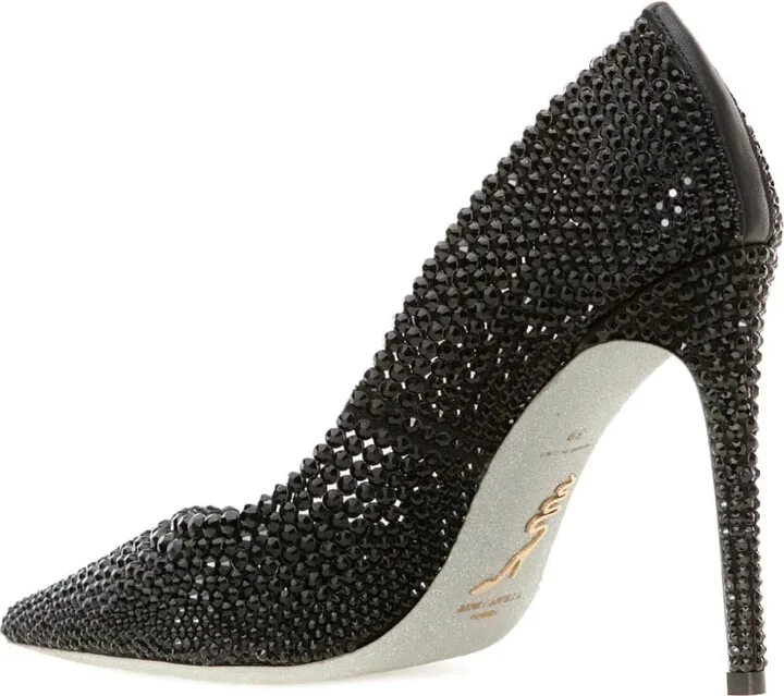 Crystal-Embellished Pointed-Toe Pumps - Image 2