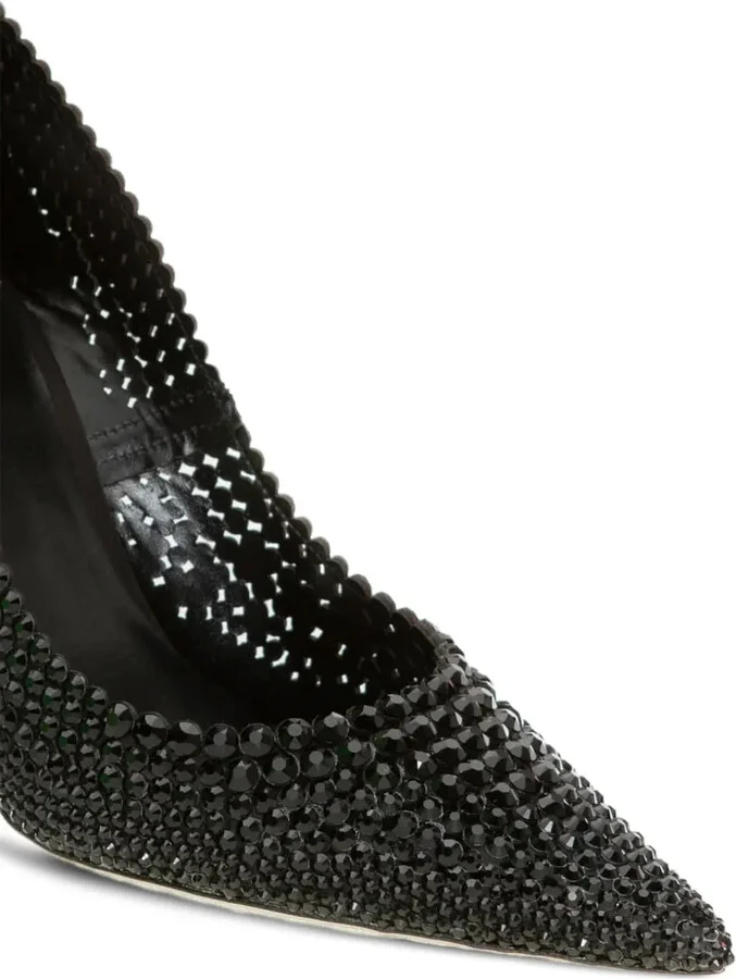 Crystal-Embellished Pointed-Toe Pumps - Image 3