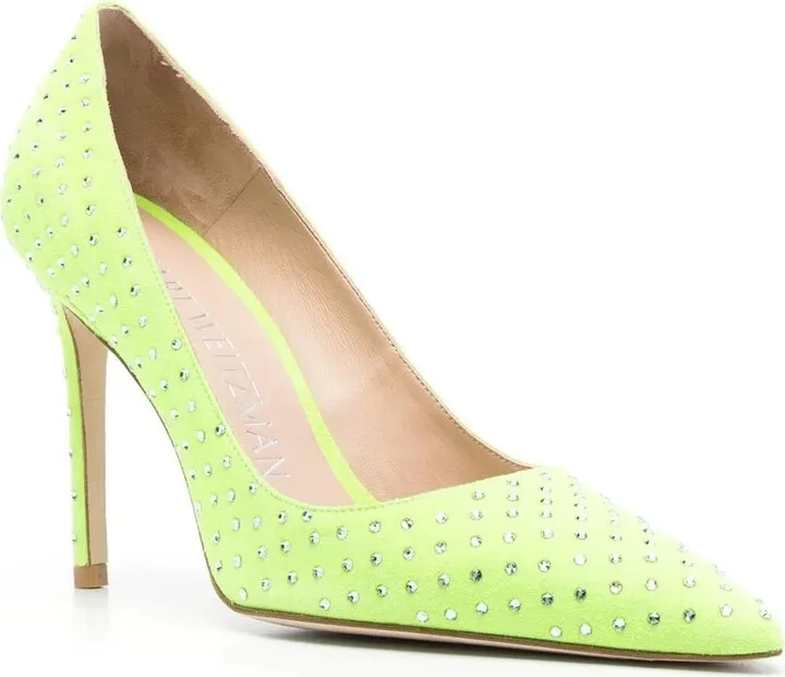 Crystal-Embellished Pointed-Toe Pumps - Image 2