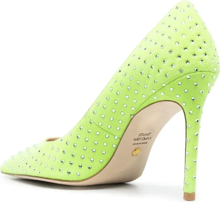 Crystal-Embellished Pointed-Toe Pumps - Image 3