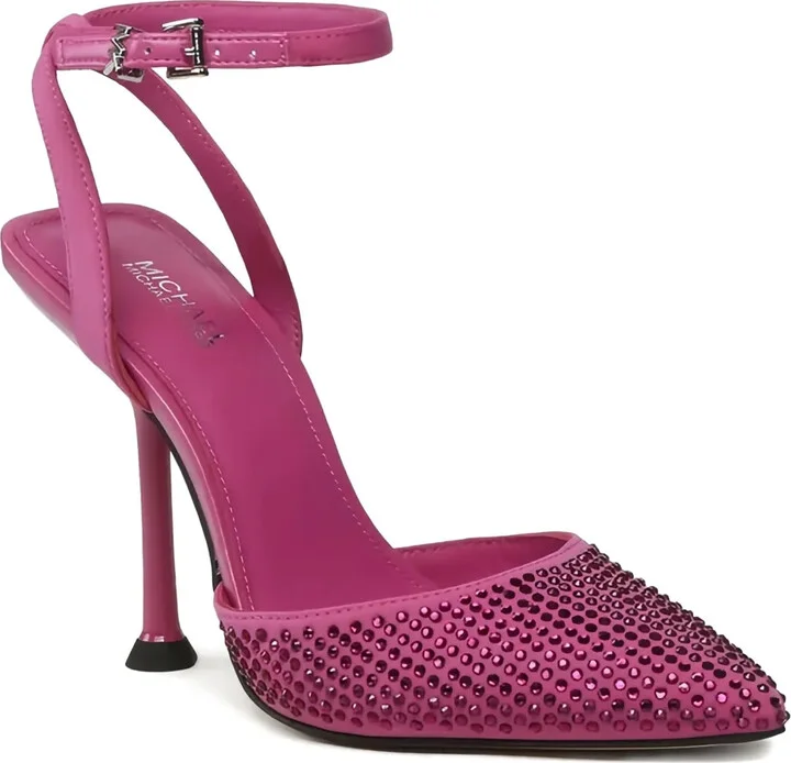 Crystal-Embellished Pointed-Toe Sandals - Image 2