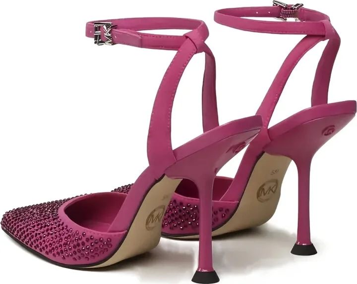 Crystal-Embellished Pointed-Toe Sandals - Image 3