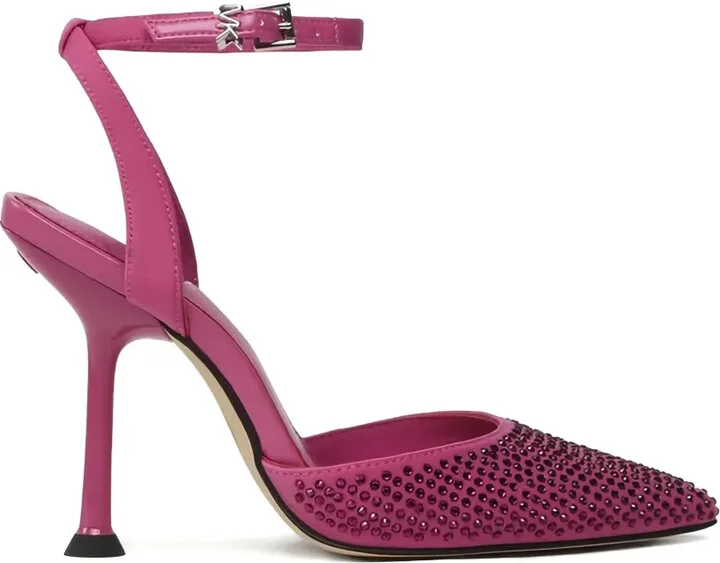 Crystal-Embellished Pointed-Toe Sandals