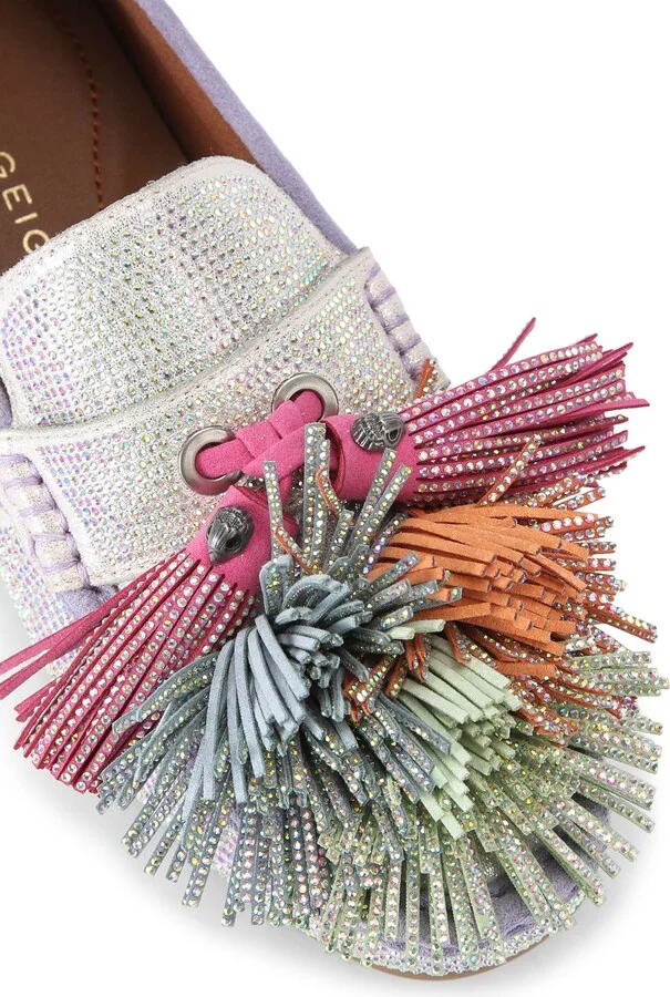Crystal Embellished Pompom Loafer - Image 3