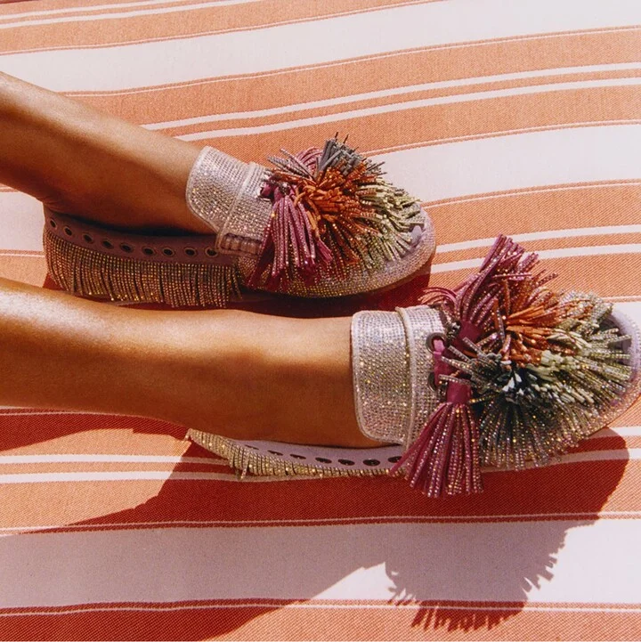 Crystal Embellished Pompom Loafer - Image 5