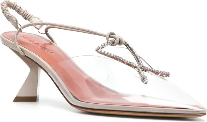 crystal-embellished PVC slingback sandals - Image 2
