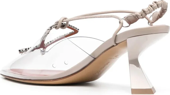 crystal-embellished PVC slingback sandals - Image 3